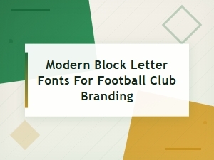 Modern Block Letter Fonts for Football Club Branding & Logos